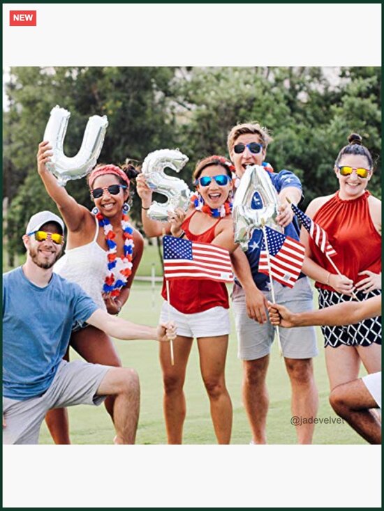 12 Pairs American Flag Sunglasses UV400 4th July Party Favors Patriotic Glasses main image 6